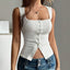Slim-Fit Button Split Vest | Women's Stylish Sleeveless Top