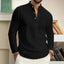 Men's Sophisticated Long Sleeve Casual Shirt – Stand Collar Loose Fit Top