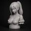 Anime Girl Bust STL – Detailed Sculpture 3D Print File - Display Model