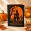 Haunted House Halloween Card SVG Cut File for Cricut, 5x7 Layered Happy Halloween Greeting Card Template
