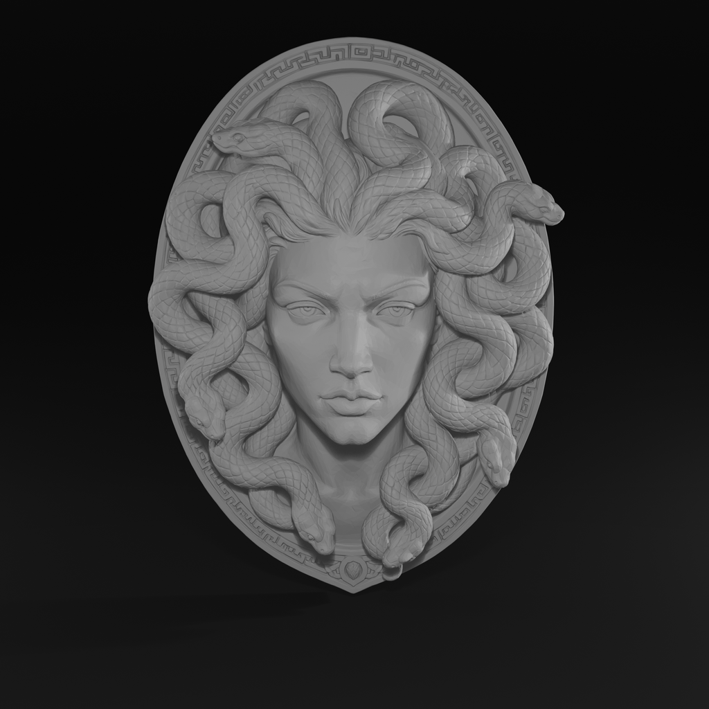 Medusa Wall Art STL | Greek Mythology 3D Print Decor