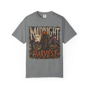 Midnight Harvest Halloween PNG – Vintage Pumpkin Head Shirt Design for Sublimation and DTF