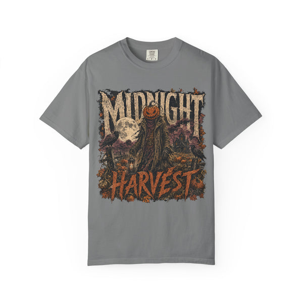 Midnight Harvest Halloween PNG – Vintage Pumpkin Head Shirt Design for Sublimation and DTF