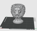 Majestic Lion Planter STL | Lion Head Flower Pot 3D Print File