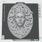Medusa Wall Art STL | Greek Mythology 3D Print Decor