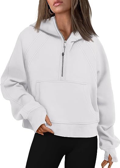 Women’s Zip-Up Hoodie Sweatshirt with Pockets – Loose Fit Sports Pullover