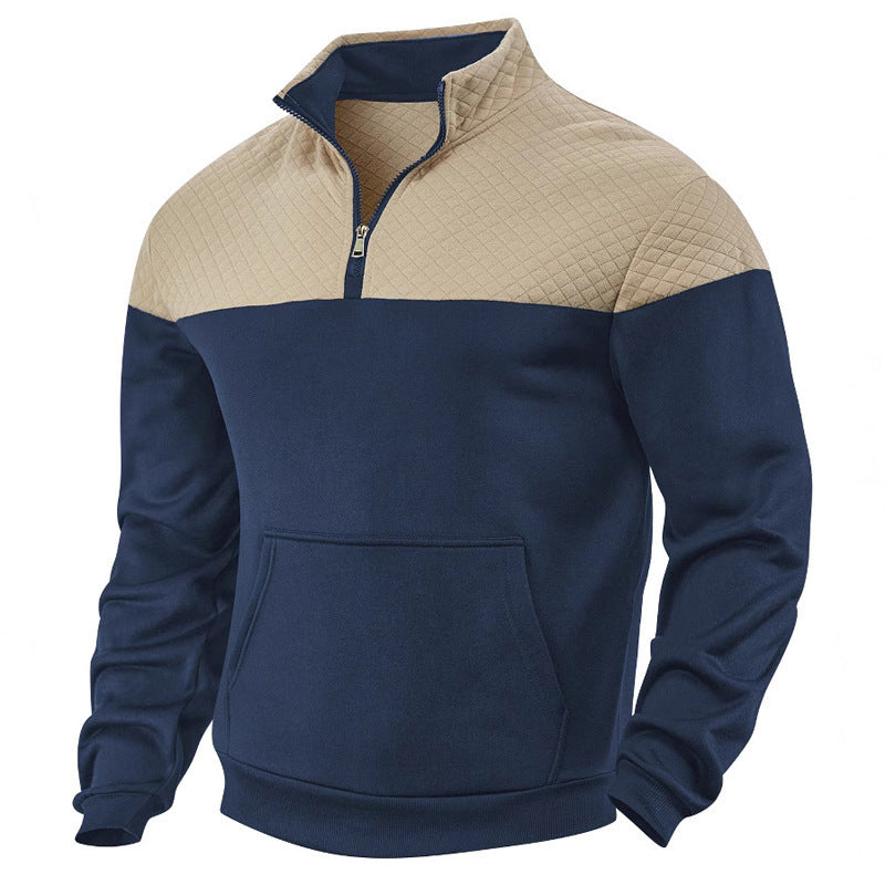 Men’s Fleece-Lined Zip Sweater | Loose Fit, Multicolor