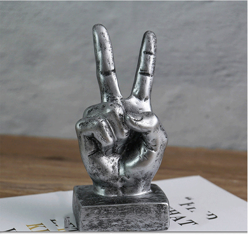 Resin Gesture Ornaments | Trendy Minimalist Hand-Gesture Décor Pair