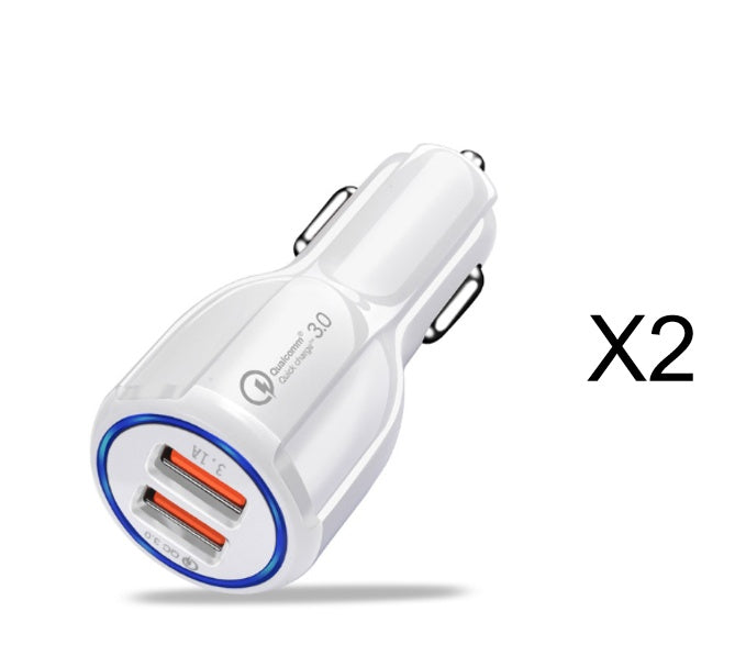 Quick Charge 3.0 Car Charger – Dual USB Fast Charging Adapter (36W)