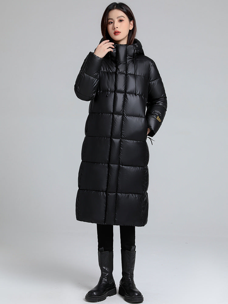Women’s Long Hooded Self-Heating Graphene Cotton-Padded Jacket | Thermal Winter Outerwear