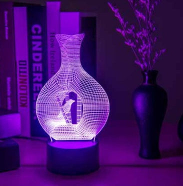 Creative 3D Night Light LED Lamp – 7 Color Change Touch Optical Illusion
