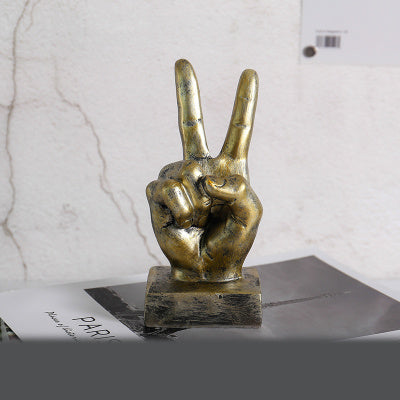 Resin Gesture Ornaments | Trendy Minimalist Hand-Gesture Décor Pair
