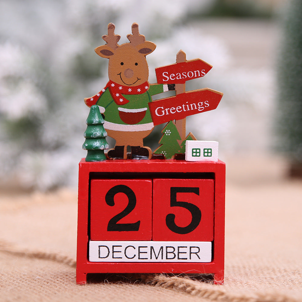 Wooden Christmas Countdown Calendar | Festive Holiday Decorations
