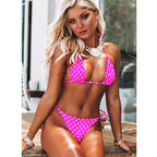 Polka Dot Triangle Bikini Set | Adjustable Fit