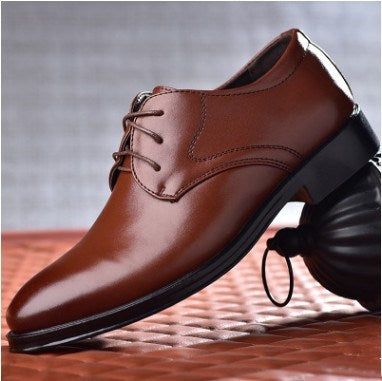 Men's Formal Pointed Toe Dress Shoes – Classic Lace-Up Business Oxford Hoofdafbeelding