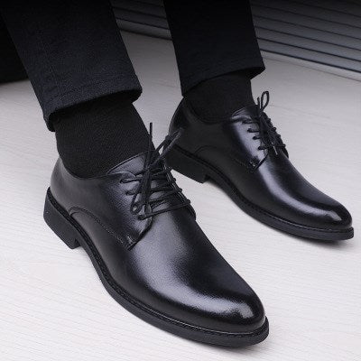 Men's Formal Pointed Toe Dress Shoes – Classic Lace-Up Business Oxford Secundaire afbeelding