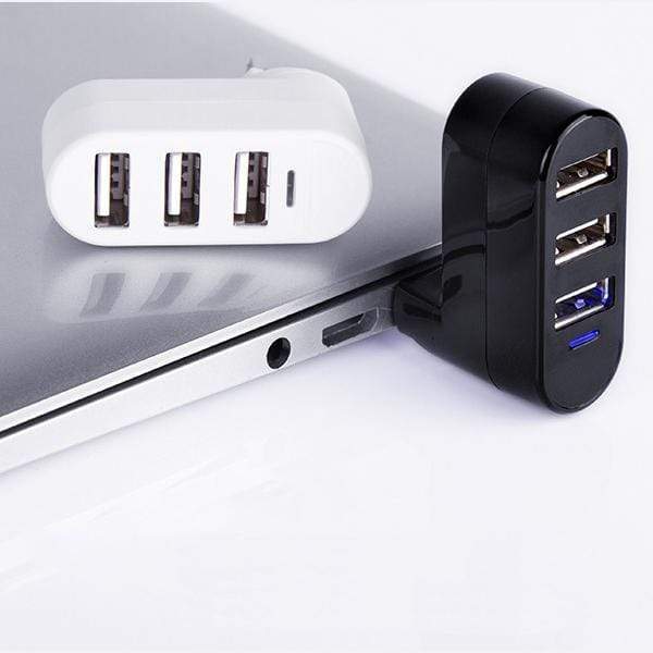 Portable 4-Port USB Hub Splitter – Multi-Port Charger and Data Adapter