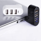 Portable 4-Port USB Hub Splitter – Multi-Port Charger and Data Adapter