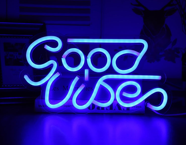 LED Transparent Backboard Neon Light – USB Powered Wall Hanging Decorative Sign