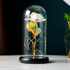 Preserved Gold-Foil Rose in Glass Dome | Luxury Gift for Mother’s Day, Valentine’s & Birthday