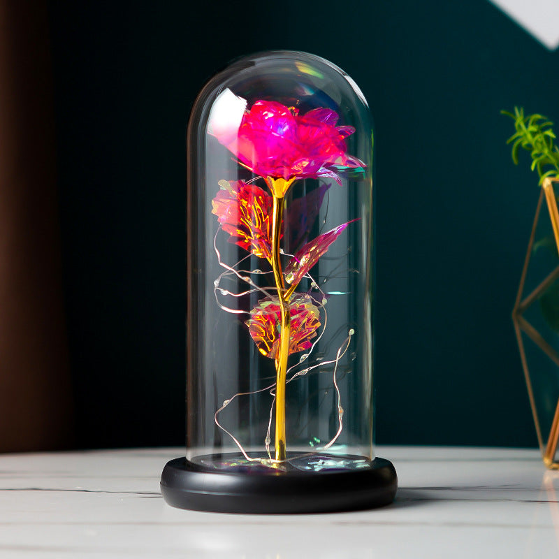 Preserved Gold-Foil Rose in Glass Dome | Luxury Gift for Mother’s Day, Valentine’s & Birthday