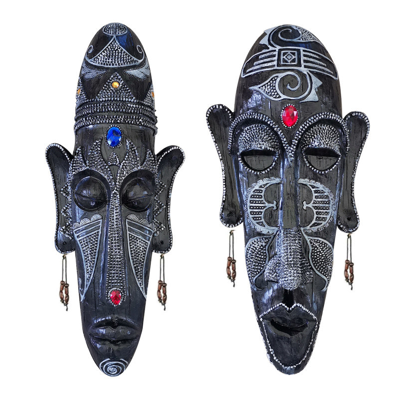 Resin Tribal Mask Wall Décor | Statement Home Art Piece