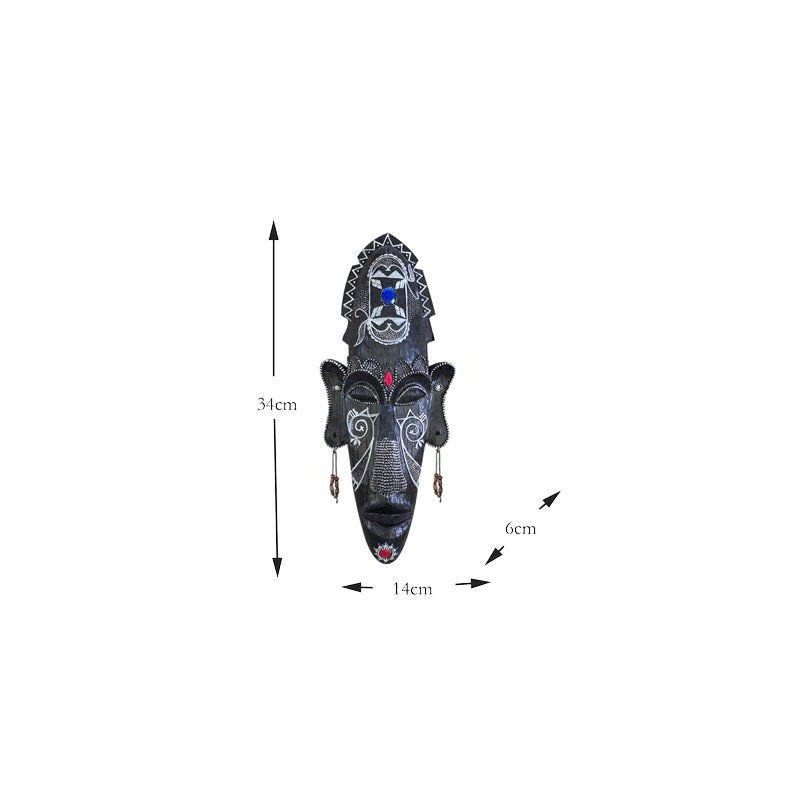 Resin Tribal Mask Wall Décor | Statement Home Art Piece