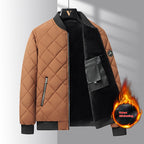 Men's Quilted Bomber Jacket – Lightweight, Windproof Puffer Outerwear