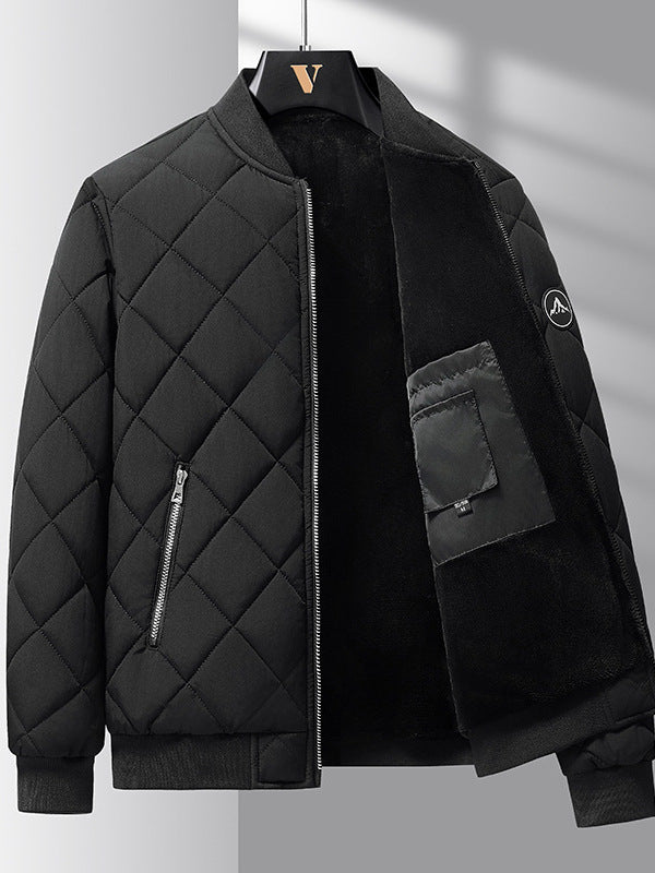 Men's Quilted Bomber Jacket – Lightweight, Windproof Puffer Outerwear