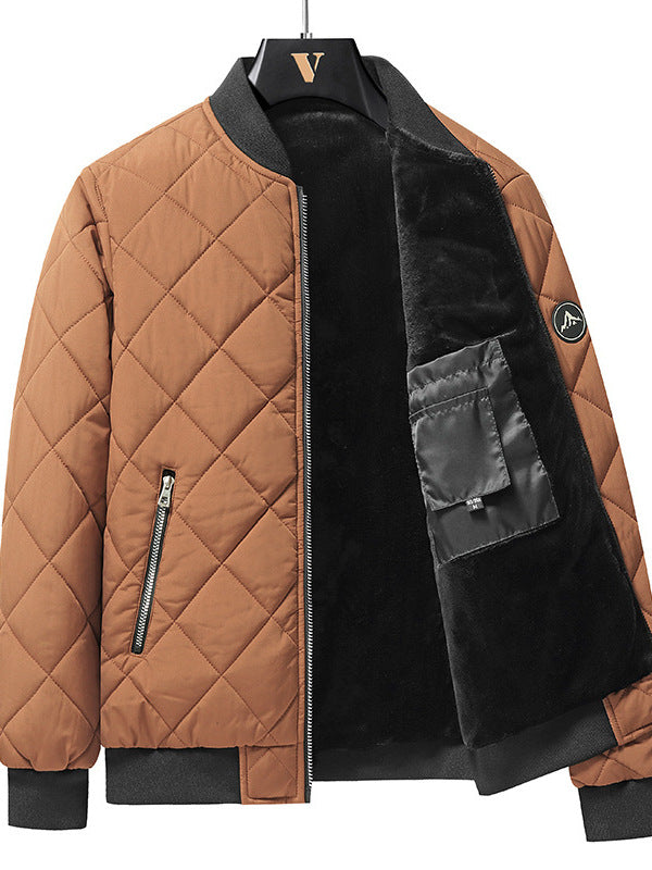 Men's Quilted Bomber Jacket – Lightweight, Windproof Puffer Outerwear