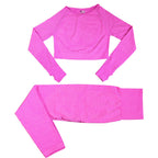 Women’s Seamless Dot Knitted Yoga Set 2-Piece