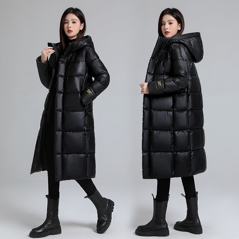Women’s Long Hooded Self-Heating Graphene Cotton-Padded Jacket | Thermal Winter Outerwear