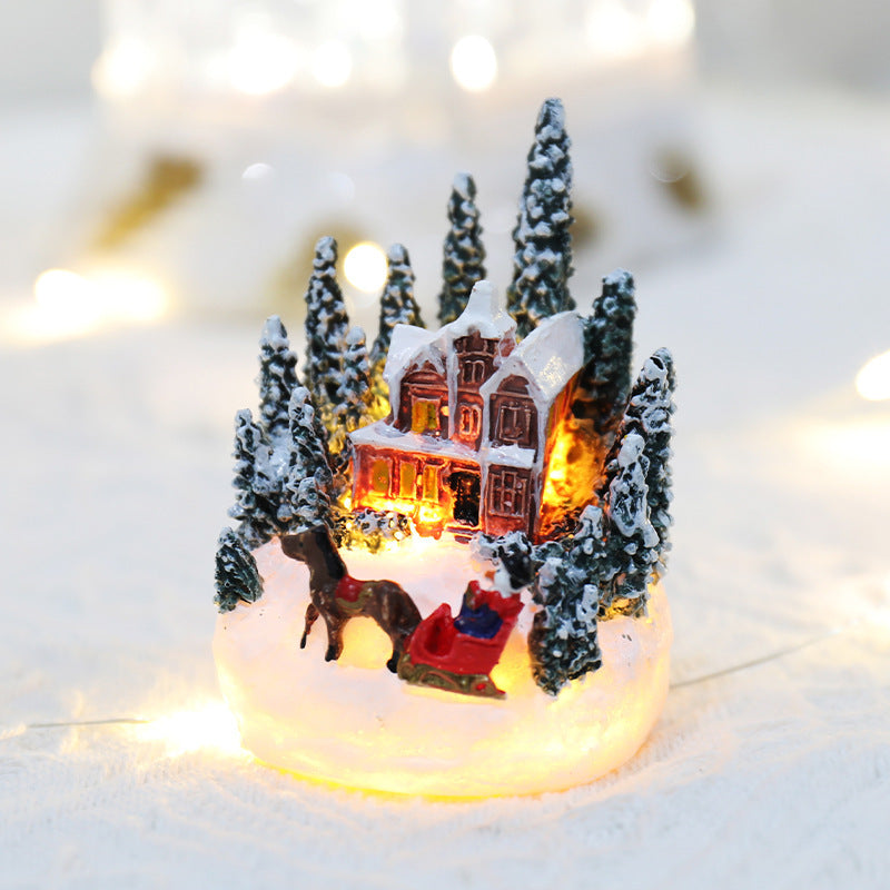 Christmas Resin House Ornament | Mini Festive Home Décor Gift