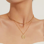Women’s Double-Layer Cross Pendant Necklace | Trendy Temperament Jewelry
