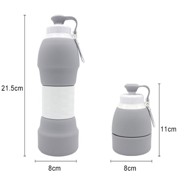 Portable Silicone Folding Water Bottle | 580 ml Travel & Outdoor Bottle