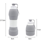 Portable Silicone Folding Water Bottle | 580 ml Travel & Outdoor Bottle