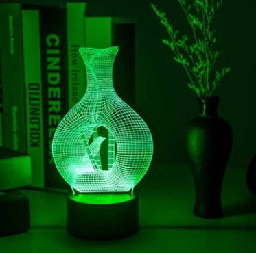 Creative 3D Night Light LED Lamp – 7 Color Change Touch Optical Illusion Secondary image