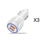 Quick Charge 3.0 Car Charger – Dual USB Fast Charging Adapter (36W)