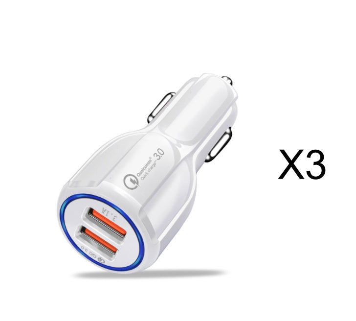 Quick Charge 3.0 Car Charger – Dual USB Fast Charging Adapter (36W)