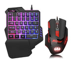 One-Handed Gaming Keyboard – RGB Backlit Ergonomic PC & Mobile Keypad