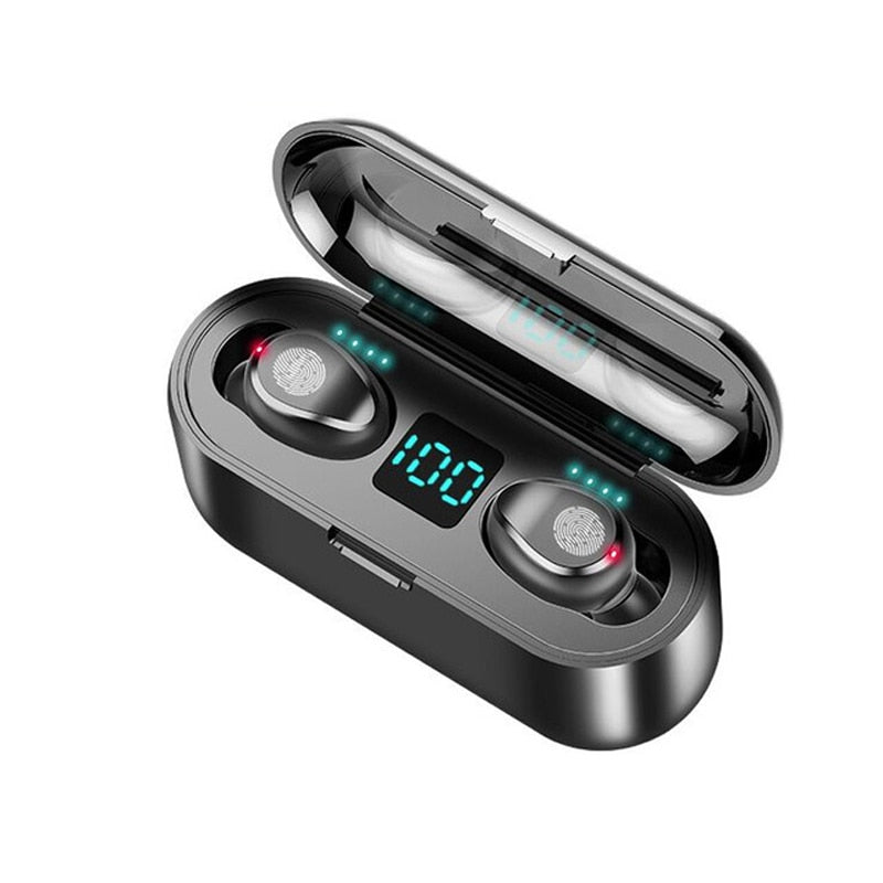Waterproof Sports Bluetooth 5.0 Wireless Headphones – TWS Earbuds with 2000mAh Charging Case