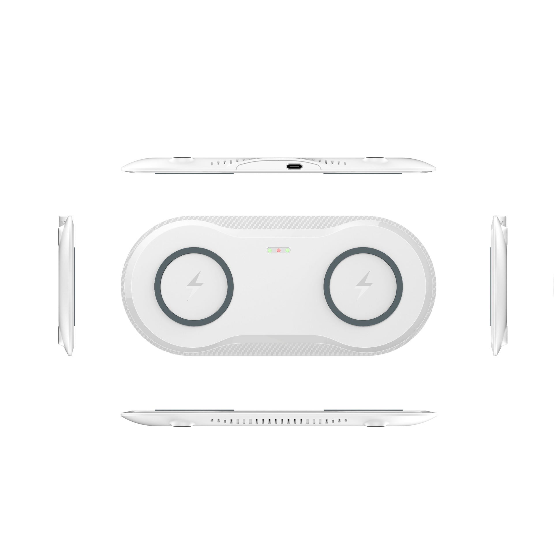 Wireless Dual Mobile Phone Charger – 10W Fast Charging Pad (Qi Compatible)