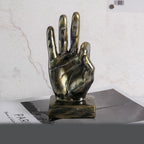 Resin Gesture Ornaments | Trendy Minimalist Hand-Gesture Décor Pair
