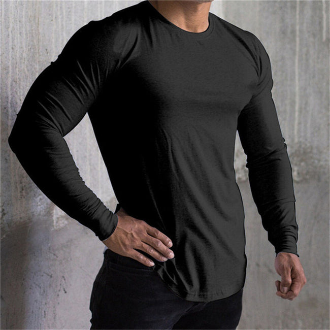 Men’s Quick-Dry Long-Sleeve Training Shirt | Lightweight Loose Fit Sports Top Main Image
