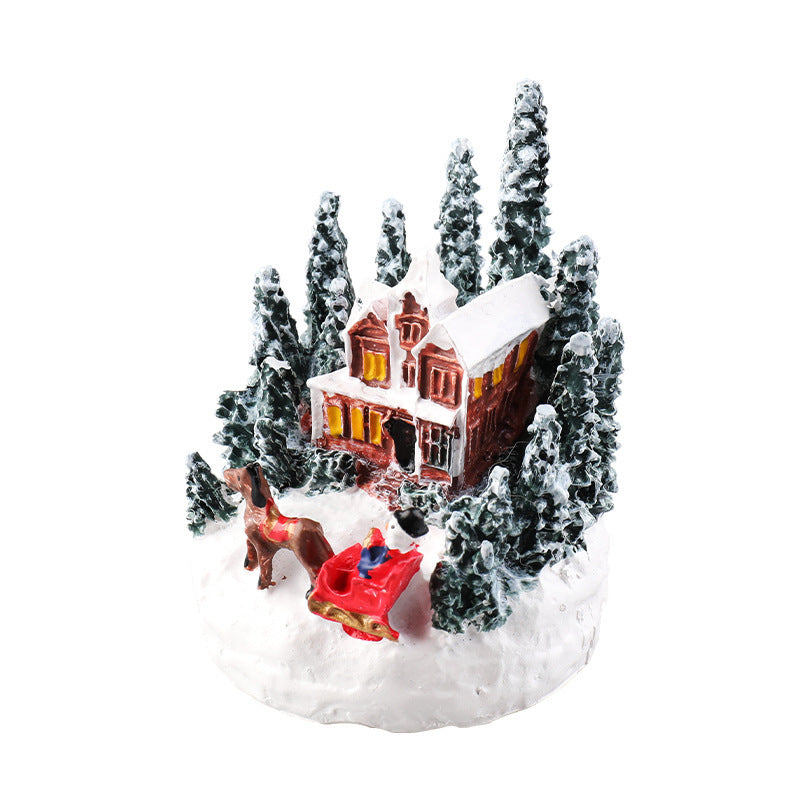 Christmas Resin House Ornament | Mini Festive Home Décor Gift