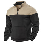 Men’s Fleece-Lined Zip Sweater | Loose Fit, Multicolor