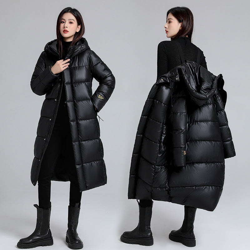 Women’s Long Hooded Self-Heating Graphene Cotton-Padded Jacket | Thermal Winter Outerwear