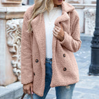 Women’s Fluffy Lapel Coat | Loose Button-Front Winter Cardigan Jacket