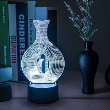 Creative 3D Night Light LED Lamp – 7 Color Change Touch Optical Illusion Main image