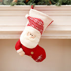 Knitted Christmas Stocking (Large) | Fireplace Decor Gift Bag